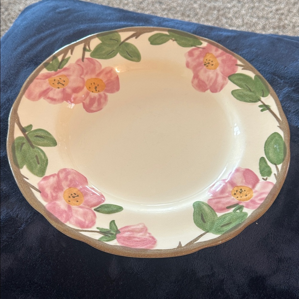 Franciscan Dessert Rose 11” Dinner Plate England Pink Floral vintage plt 2